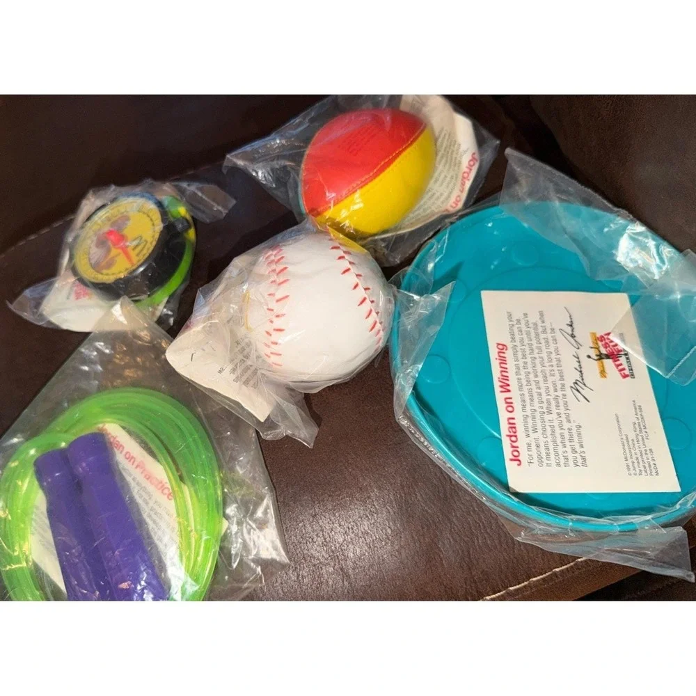 1991 McDonalds Happy Meal Toys Michael Jordan Fitness Fun Challenge, 5‎ Pieces